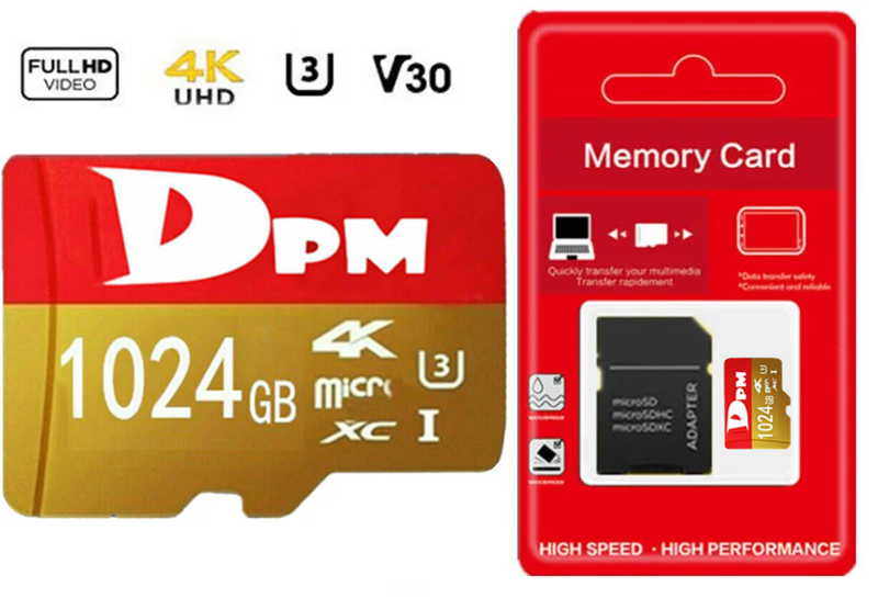 128GB 1TB Micro SD Data Card Memory Card TF Card with Free Adapter High Speed