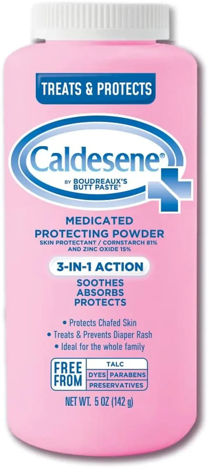 Caldesene Medicated Protecting Powder, Cornstarch & Zinc Oxide, Talc