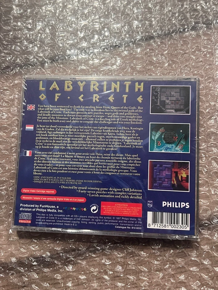 Labyrinth Of Crete (Philips CD-i CDI, 1992) BRAND NEW SEALED - Image 2 of 4