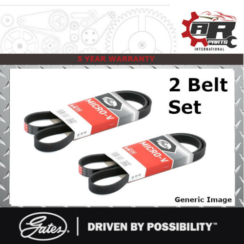 Gates Drive Belt Fan Belt Set - fits Passat A6 Superb 1.8 & 1.8T - Afbeelding 1 van 1