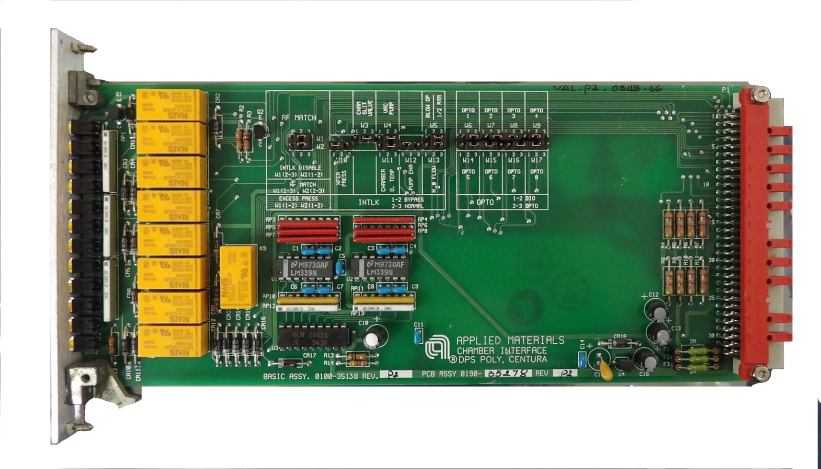 AMAT Applied Materials 0190-35278 Interface DPS Centura PCB Broken Tab Working