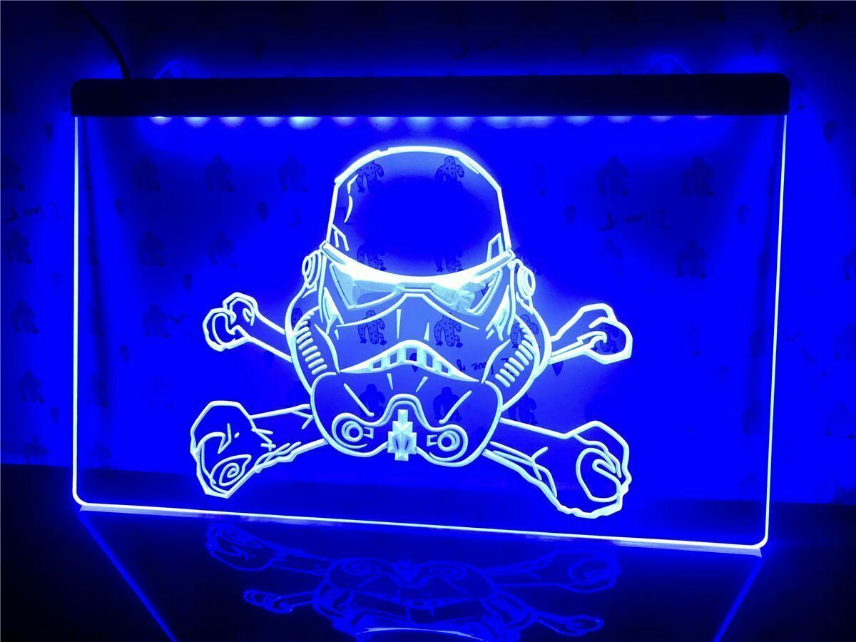 Stormtrooper Helmet Star Wars Led Neon Light Sign Room Boy Sport Regalo...