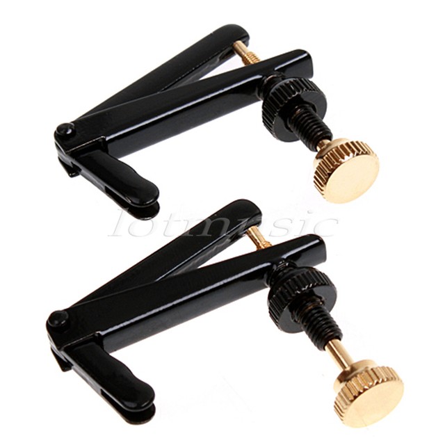 2 Pcs 1/2 1/4 Violin Fine Tuner Adjuster Gold Plated Screw Violin