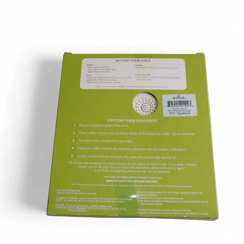 Kit de recuerdo de huella manual grabable Hallmark con guardado de voz Foto 2 de 4