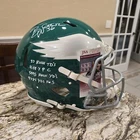 PHILADELPHIA EAGLES BRIAN WESTBROOK SIGNED AUTHENTIC K. GREEN HELMET 4 INSCR JSA