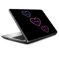 Laptop Skin Wrap Universal for 13 inch - Neon Hearts