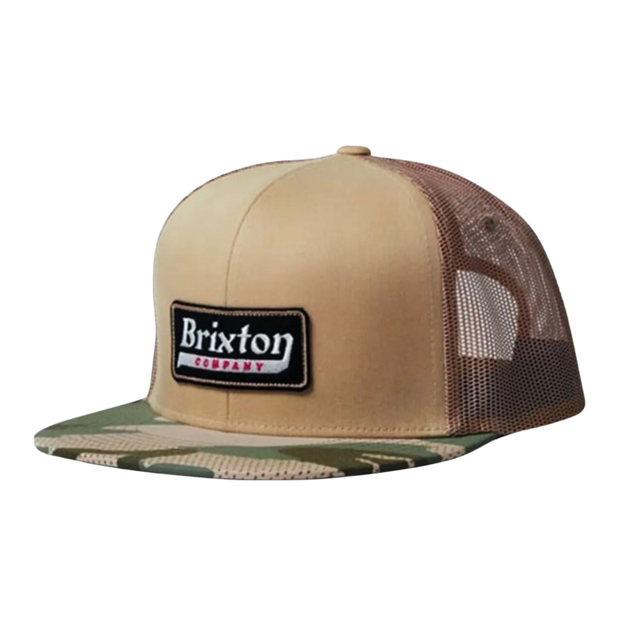 Brixton Men's Camo Print Steadfast Mesh SnapBack Trucker Cap Hat NWT