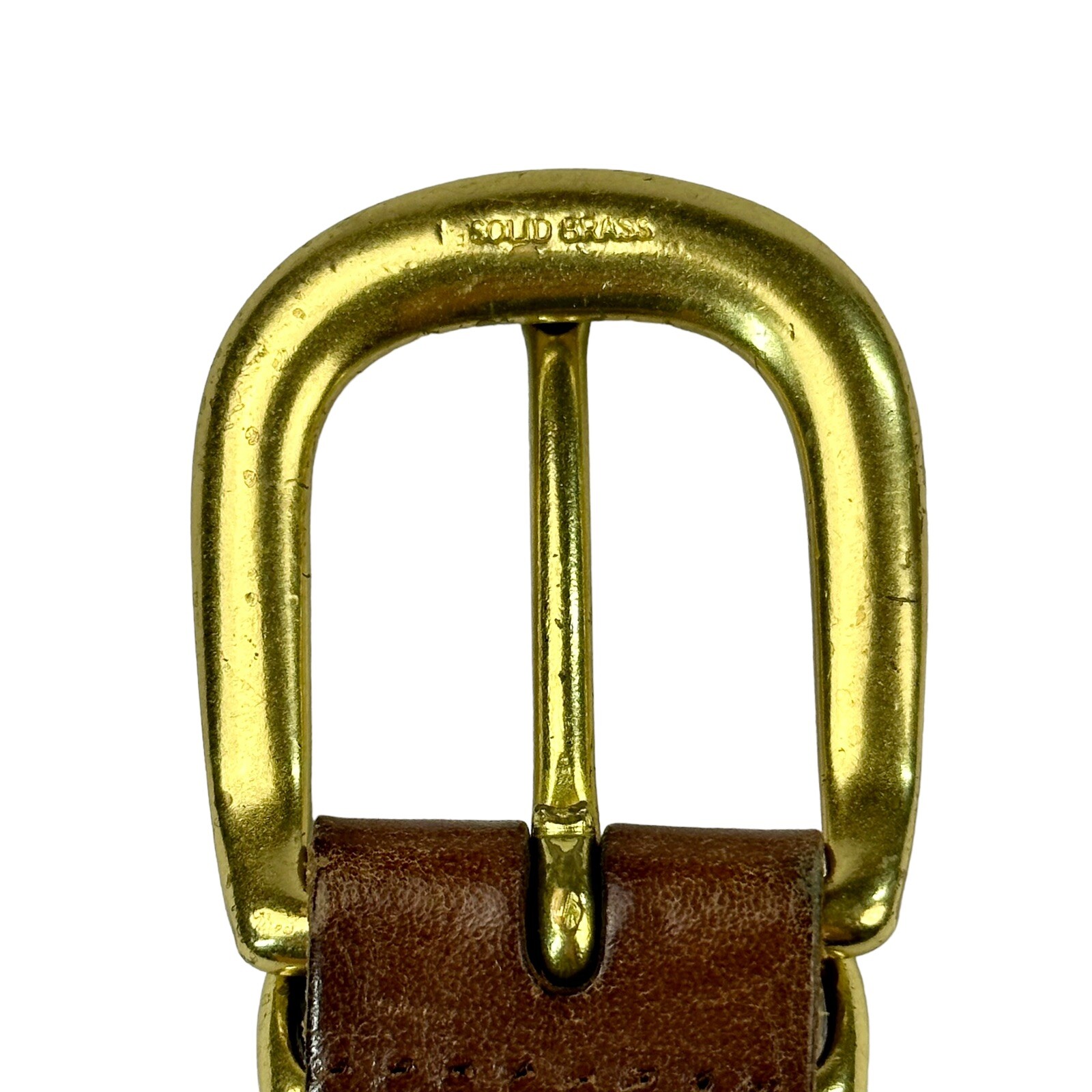 COACH Mens Brown Leather Belt Brass Buckle Braided Size 38 5922 eBay