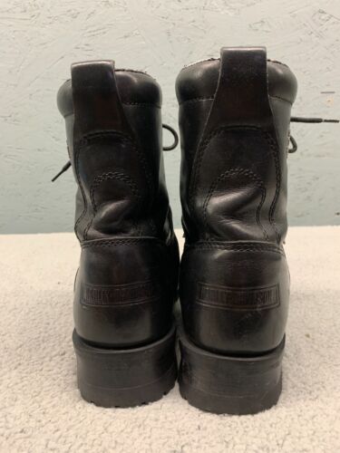Harley-Davidson Herren Leder Motorradstiefel Schwarz Größe 10 Schnürschnalle - Bild 13 von 16