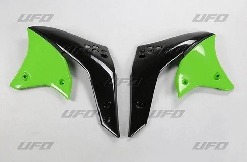 Ouïes de radiateur UFO vert motocross Kawasaki KX-F 250 2006 - 2008 - Photo 1/1