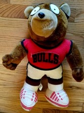 1991 Rare NBA Chicago Bulls Basketball Bear Uniform Toy Plush Stuffed Animal