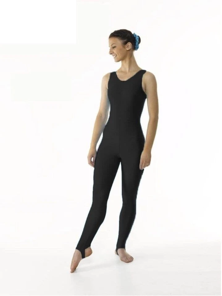 Plain front sleeveless lycra dance catsuit - mixed colours and sizes - Image 2 of 2