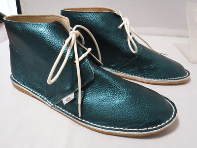 PFR NWOB Women's Monkey Feet Metallic Teal Green Lace UP