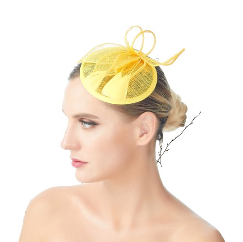 VINTAGE Rockabilly Fascinator Hat Feather Net Derby Wedding Bridal Headp… VTG Fascinator Hat Rockabilly Derby Feather Net Wedding  main image 3