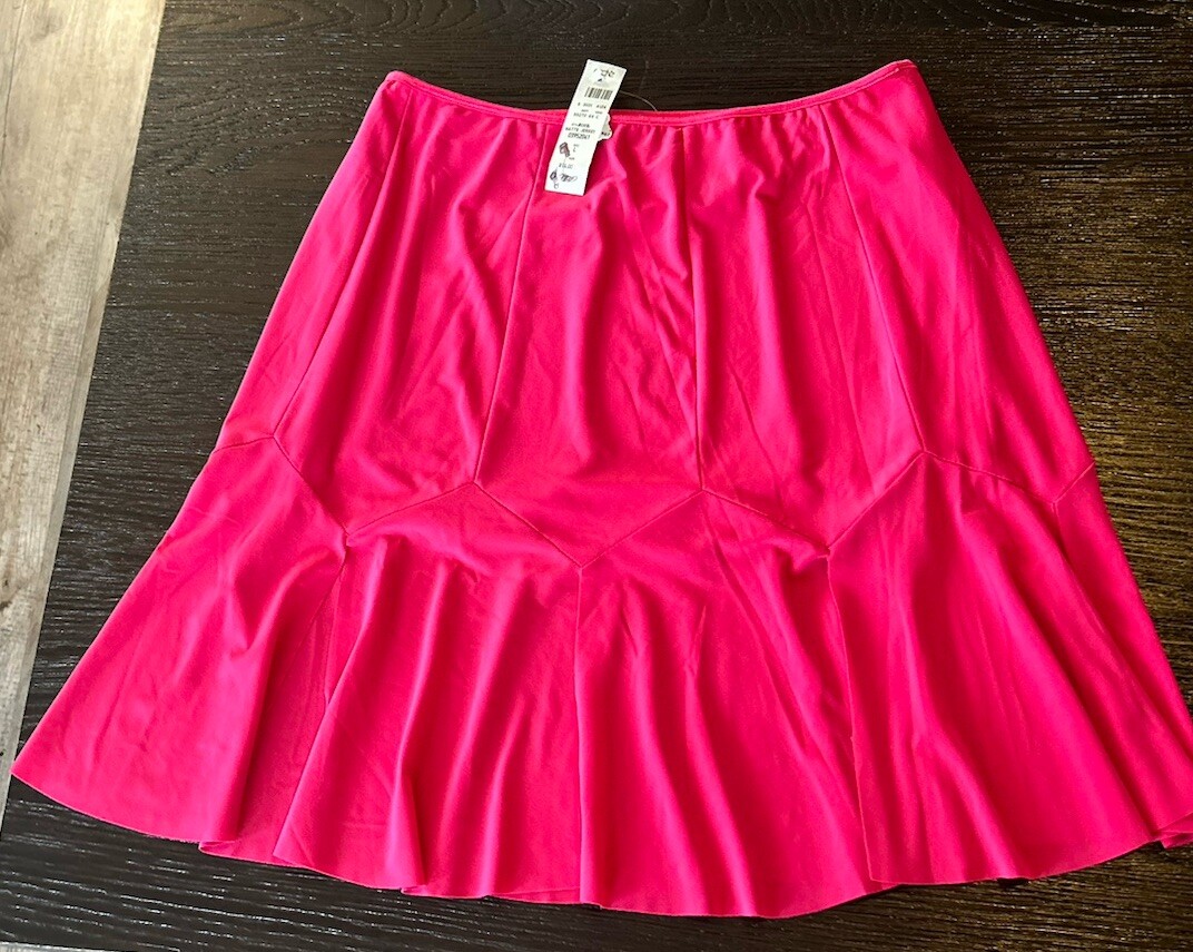 Cache rose pink matte jersey split hem mini Skirt… - image 1