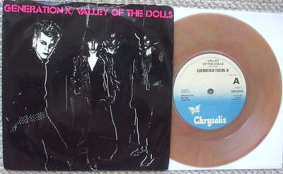 Generation X - Valley Of The Dolls / Shakin' All Over - EX- Brown Marble 45 + PS