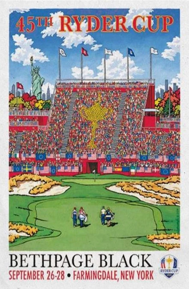 Ryder Cup 2025 Poster | Bethpage Black Golf Wall Art | New York Print Decor - Image 2 of 2