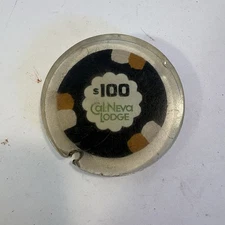 Cal Neva Lodge $100.00 Casino Chip Lake Tahoe Nevada Sealed