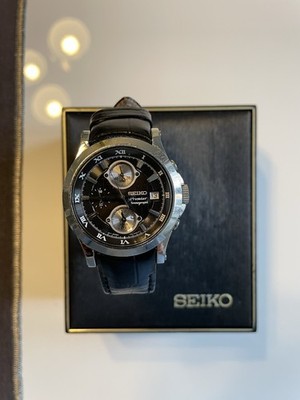 Seiko Herrenarmbanduhr Premier Chronograph Edelstahl