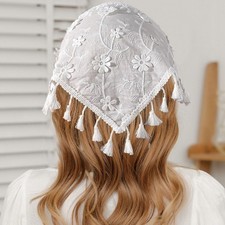 Cloth Lace Triangle Hair Head White Headband Sweet Head Scarf