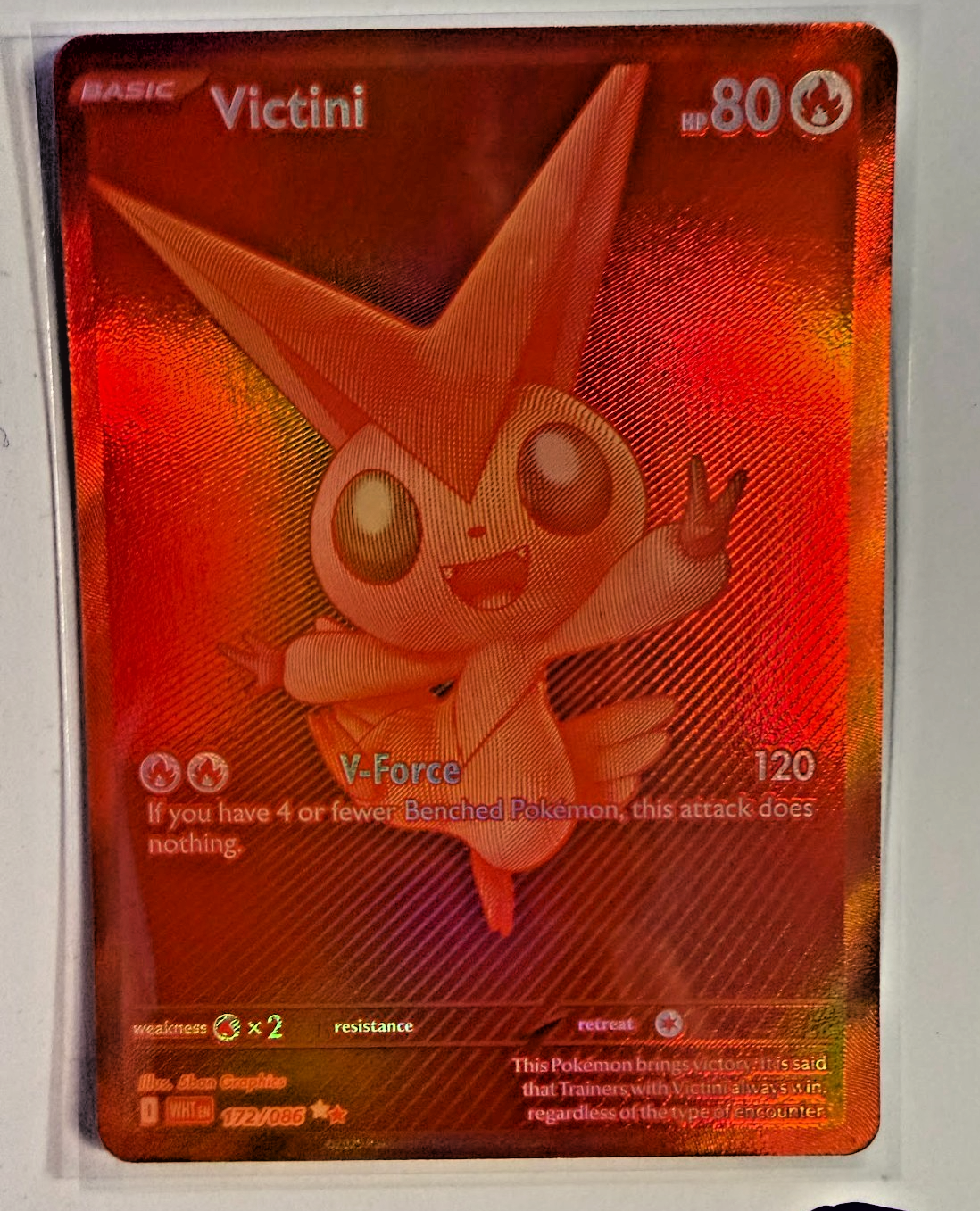 Victini 172/086 Sv: White Flare Holo TOTAL PSA 10!!      FOR A GRADER!