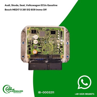 Audi, Skoda, Seat, Volkswagen ECUs Gasoline Bosch MED17 0 261 S12 609 Immo Off