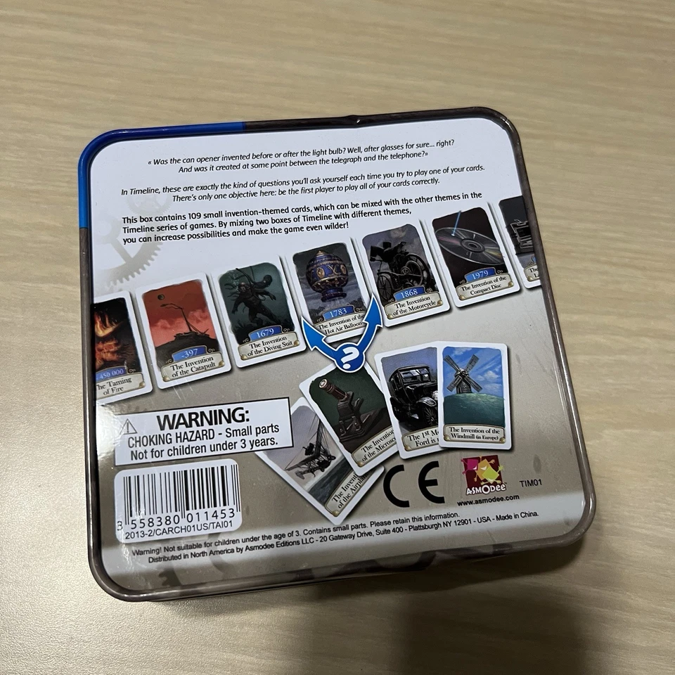 Asmodee TIMELINE INVENTIONS Card Game Educational History NEW OPEN BOX - Image 2 of 4