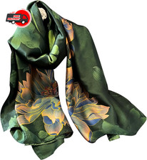 Womens 100 Large Mulberry Silk Scarf Long Satin Scarf Fashion Designer Scarf...