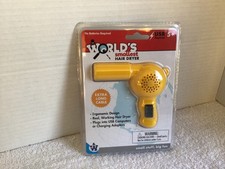 World's Smallest Hair Dryer USB Powered Novelty Item