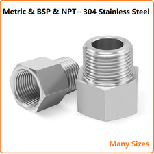 Metric  BSP  NPT Male to Female Reducer Pipe Fitting Steel Adapter Connector