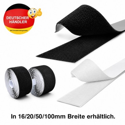 Klettband selbstklebend extra stark Flauschband Hakenband Klett Breit mit Kleber