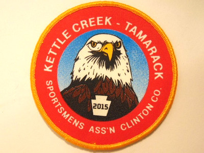 2015 cloth patch: Kettle Creek -Tamarack Sportsmen's Assn, Clinton Co., PA