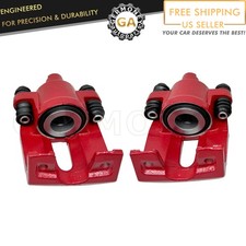 2 Pcs For Ford F-150 2004- 2009 2010 2011 New Red Rear Brake Calipers W Bracket