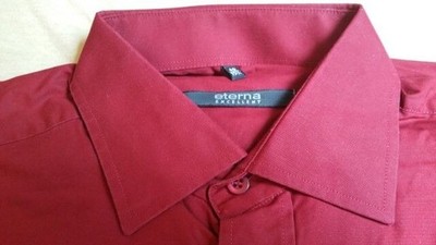 ETERNA EXCELLENT Hemd 40 Rot Unifarben Sehr gut #U462