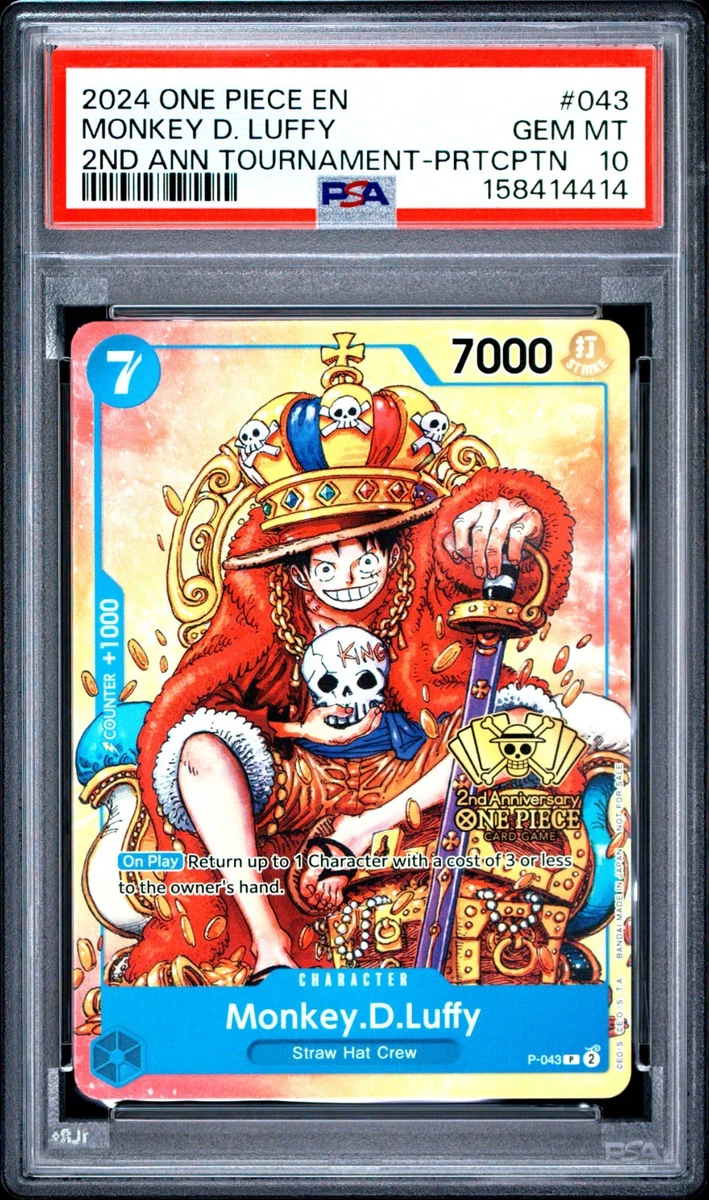 Monkey.D.Luffy P-043 One Piece Promotion Cards for sale | eBay