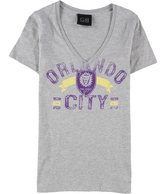 G-III Sports Womens Orlando City Distressed Graphic T-Shirt, ocs, 2XL