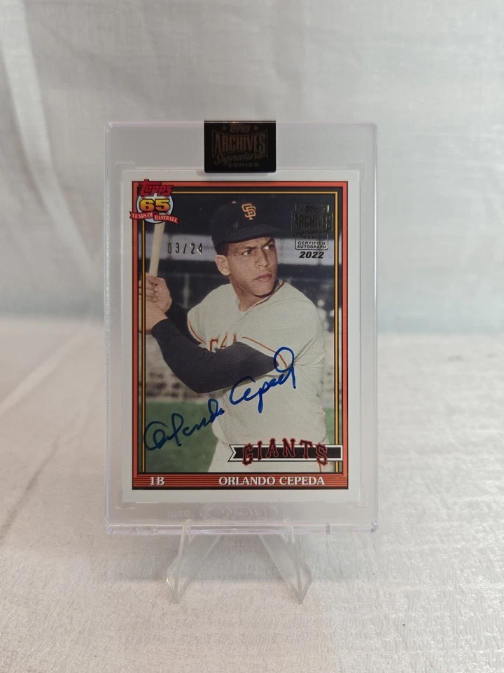 ORLANDO CEPEDA 2016 TOPPS ARCHIVES AUTOGRAPHED SIGNED # 210- 3 of 24!! RARE - Image 2 of 4