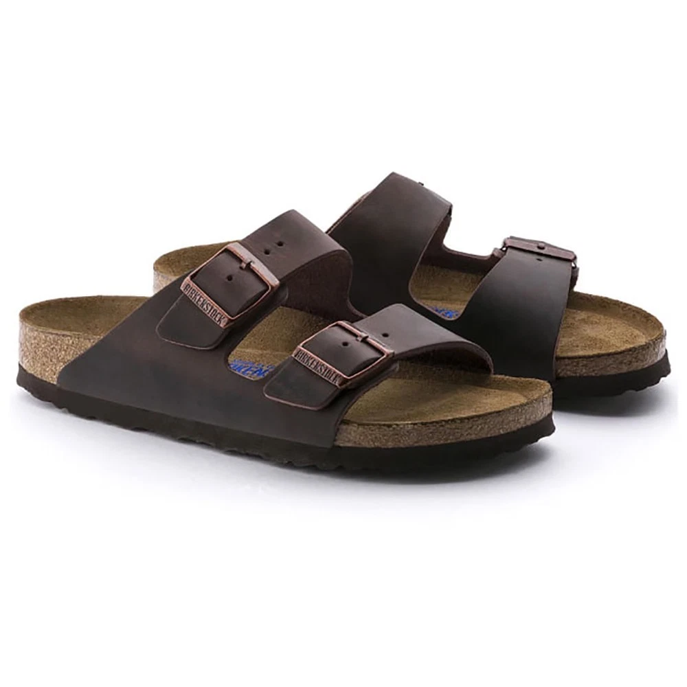 Birkenstock Arizona Oiled Leather Soft Footbed Unisex Sandals - Habana
