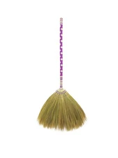Asian Broom Whisk Broom Thai Natural Grass Broom Solid Wood Handle,Witch Broo...
