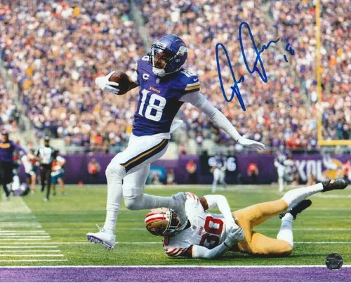 Justin Jefferson Autographed Minnesota Vikings 8x10 Photo with COA/Hologram