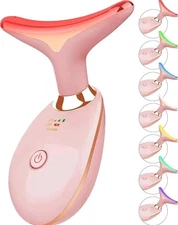 Light Based Face-Neck-Massager - 7 Color Portable Facial Massager for Skin Care 