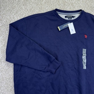 NEW Us Polo Assn Luxury Feel Sweatshirt Mens Big Size 2XL XXL Blue Long Sleeve