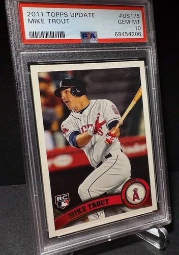 2011 TOPPS UPDATE MIKE TROUT ROOKIE RC CARD #US175 PSA 10