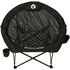 Folding Camping Chair Oversized Padded Moon Chairs Outdoor for Camp Lawn Hiki...