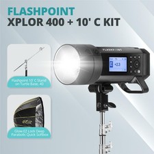 Flashpoint XPLOR 400PRO TTL Battery-Powered Monolight  Flashpoint 10' C Centu