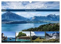 "Calendar 2027 · US Version · Bellevue Switzerland (Wall Calendar 2027 17\" × 12\""