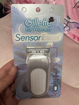 1999 Gillette Sensor Excel for Women 1 Razor NOS Silver Glitter Razor
