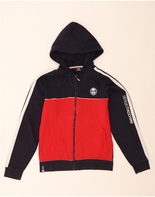 SERGIO TACCHINI Jungen Zip Hoodie Pullover 15-16 Jahre Navy Blau Colourblock CA18