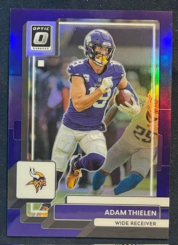 2022 Panini Donruss Optic Adam Thielen Purple 7/50 Vikings
