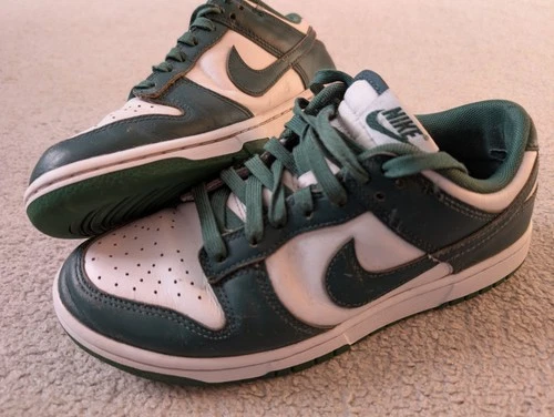 Nike Dunk Low – Größe 39 – Grün/Weiß – Gebraucht, guter Zustand